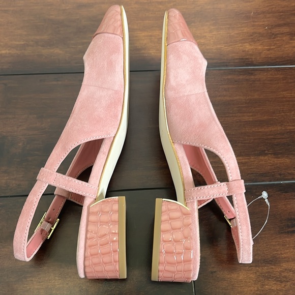 Donald Pliner Women's Rose Suede Davina Slingback Pumps Classic Old Money NWOB - Picture 8 of 13